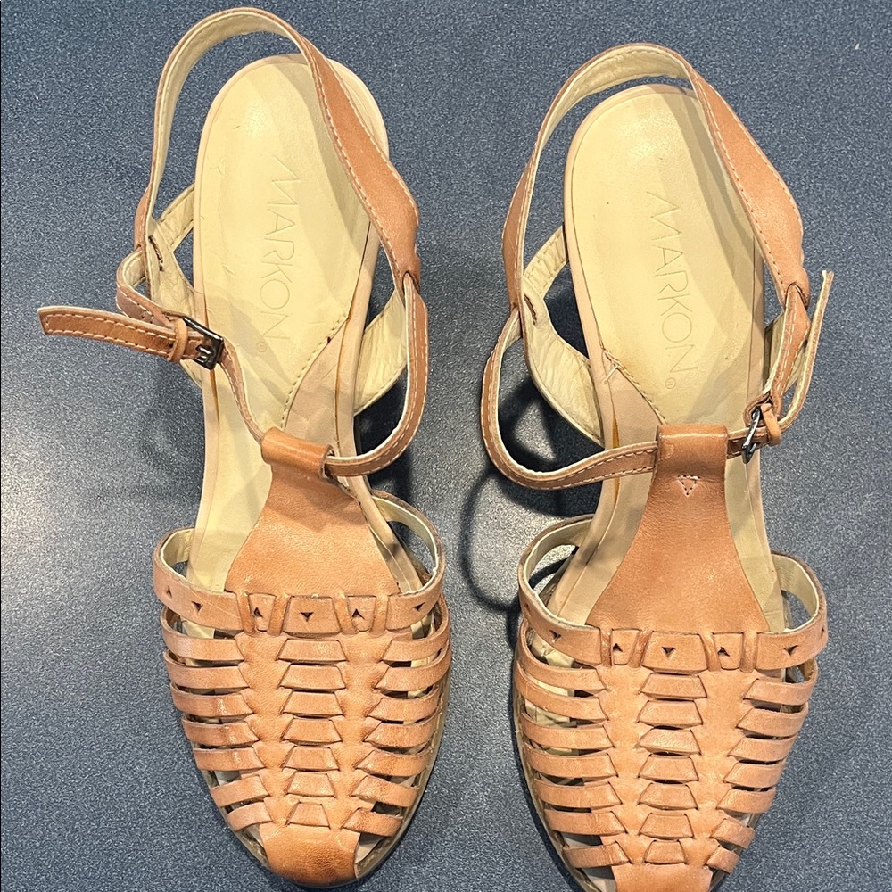 Markon Tan Leather Women's Sandals